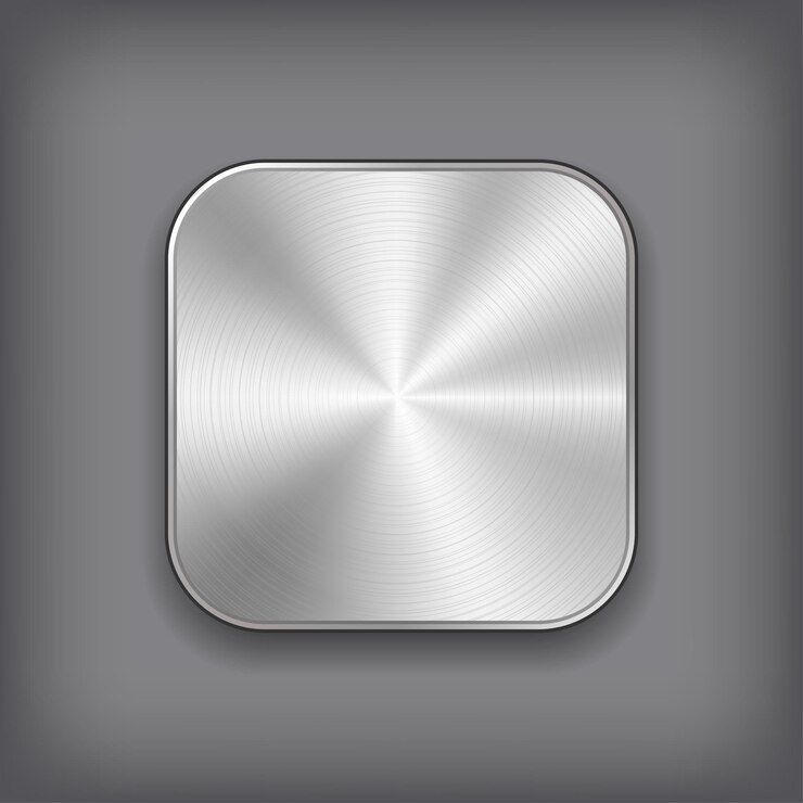 Vettore icona dell'app in metallo