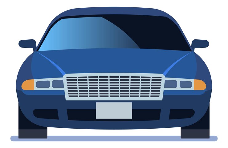 Vettore icona dell'auto blu moderna trasporto del traffico stradale