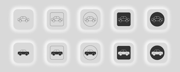 Icona dell'automobile Simbolo dell'illustrazione dell'automobile vettore automatico