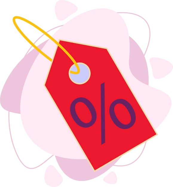 Icona dell'offerta di sconto. Il simbolo del coupon commerciale. Un'etichetta in vendita con un design percentuale.