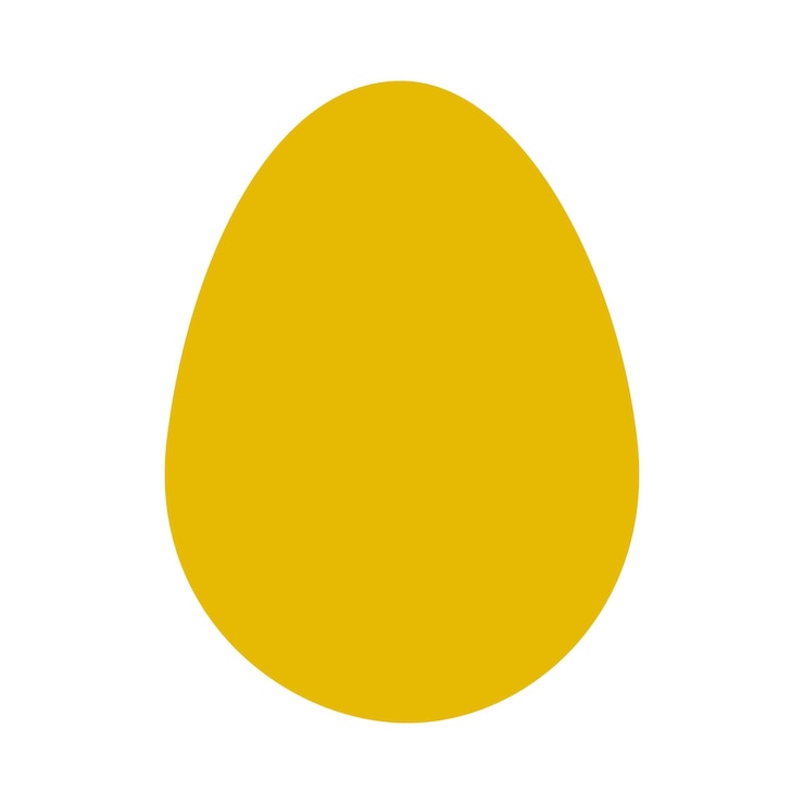 Icona dell'uovo d'oro Illustrazione della ricchezza e della religione simbolo della decorazione del vettore di Pasqua