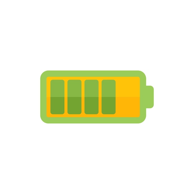 Icona della batteria vettore piatto Interfaccia Web forma ui isolata