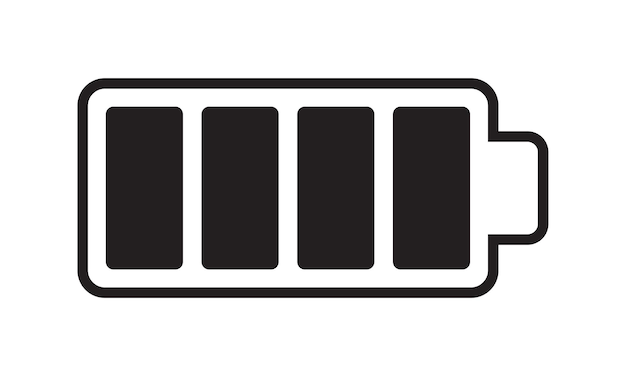 Icona della batteria vettoriale Caricabatterie Icona delle fasi di carica della batteria