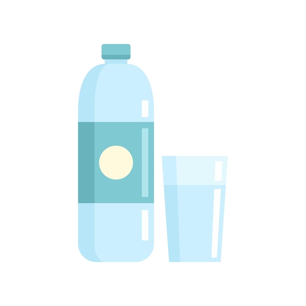 Icona della bottiglia d'acqua del servizio in camera Illustrazione piatta dell'icona vettoriale della bottiglia d'acqua del servizio in camera isolata su sfondo bianco