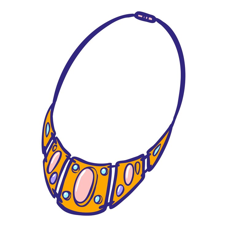Vettore icona della collana azteca illustrazione disegnata a mano dell'icona vettoriale della collana azteca per il web design