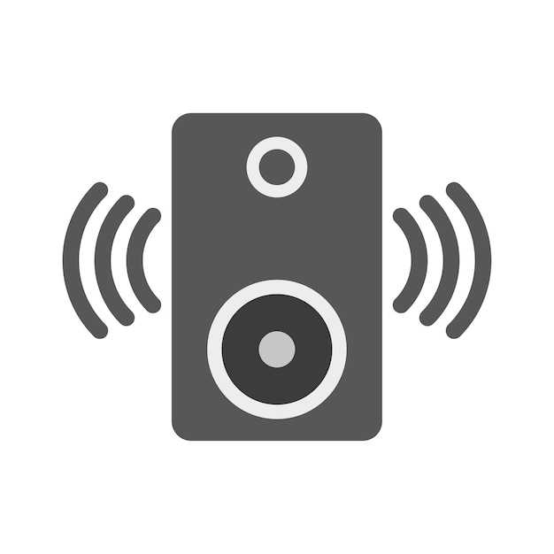 Icona della colonna audio. Sfondo tecnologico. Illustrazione vettoriale.