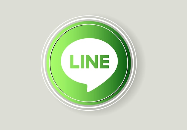 Icona della linea stampata su carta Line è un servizio di social networking online