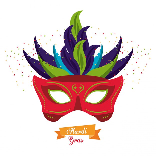 Icona della maschera di Mardi Gras