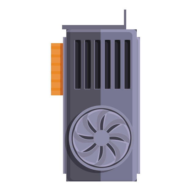Icona della scheda GPU del computer Cartoon dell'icona vettoriale della scheda GPU del computer per il web design isolato su sfondo bianco