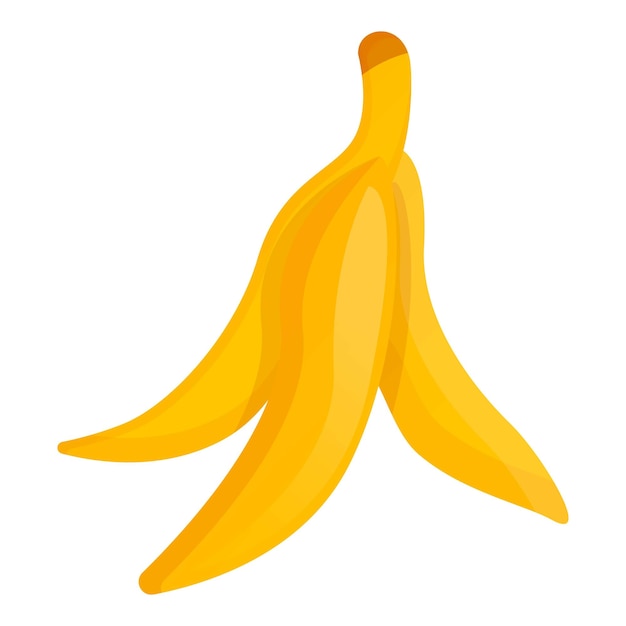 Icona della spazzatura della banana Cartoon di icona vettoriale della spazzatura della banana per il web design isolato su sfondo bianco