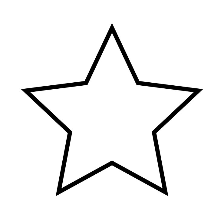 icona della stella pulsante elemento di progettazione del contorno della stella