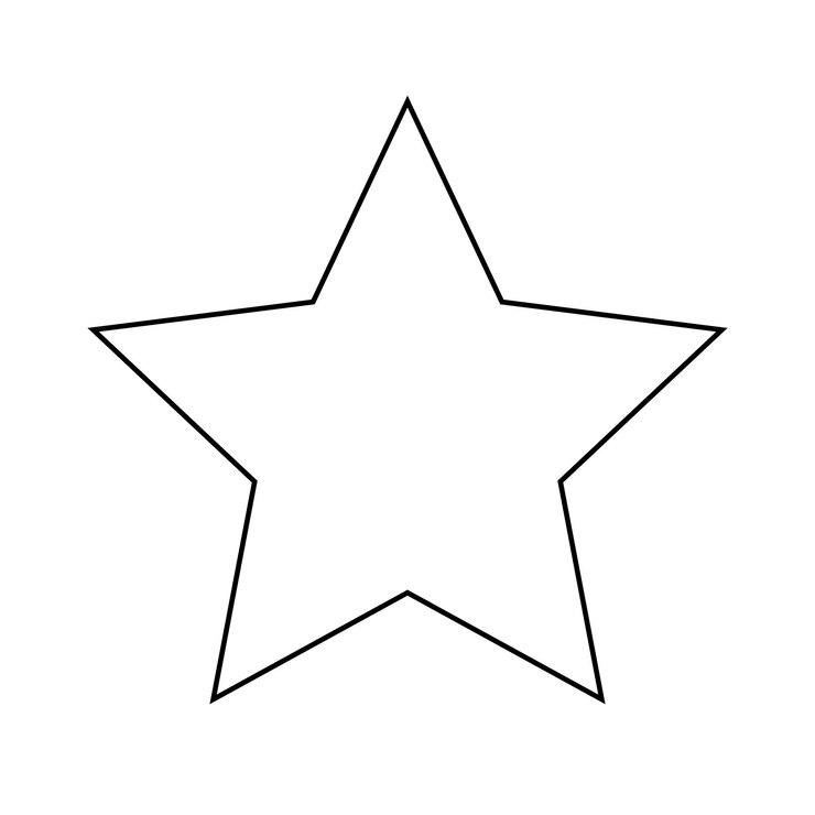 icona della stella pulsante elemento di progettazione del contorno della stella