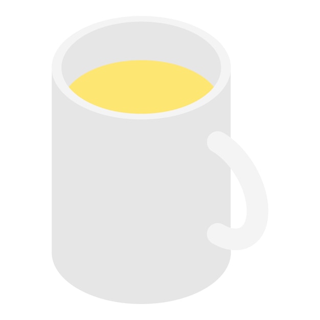 Icona della tazza di limonata Icona vettoriale della tazza di limonata isometrica per il web design isolato su sfondo bianco