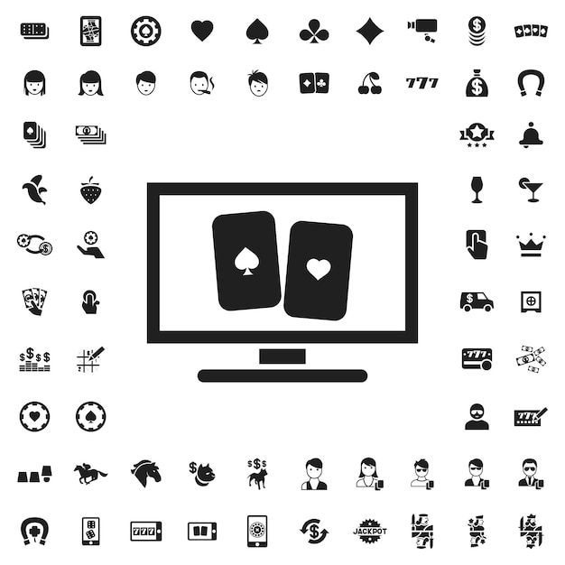 Icona delle carte illustrazione simbolo di segno vettoriale isolato