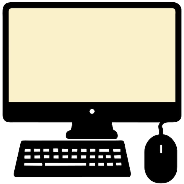 icona dello schermo del computer e della tastiera del mouse