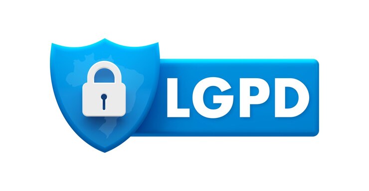 Vettore icona dello scudo di conformità lgpd legge generale sulla protezione dei dati vettore di emblema sicuro