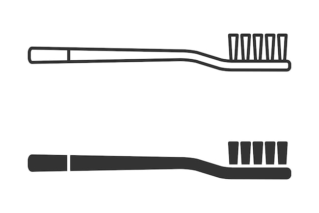 Icona dello spazzolino isolato su uno sfondo bianco Illustrazione vettoriale