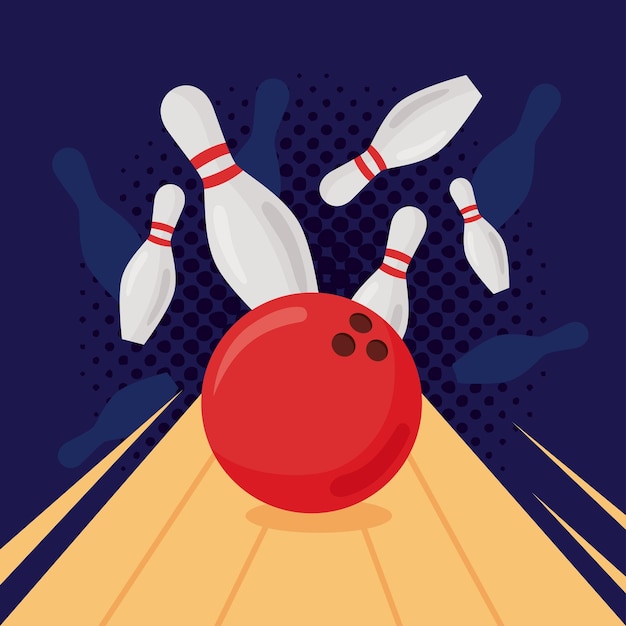 icona dello sport del gioco dello sciopero del bowling