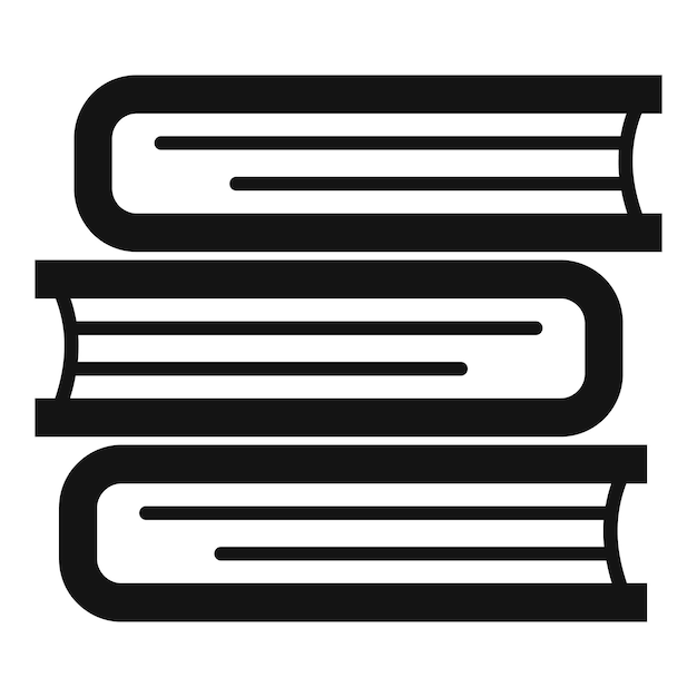 Icona dello stack di libri del traduttore Semplice illustrazione dell'icona vettoriale dello stack di libri del traduttore per il web design isolato su sfondo bianco