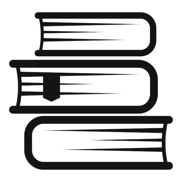 Icona dello stack di libri di stage Semplice illustrazione dell'icona vettoriale dello stack di libri di stage per il web design isolato su sfondo bianco