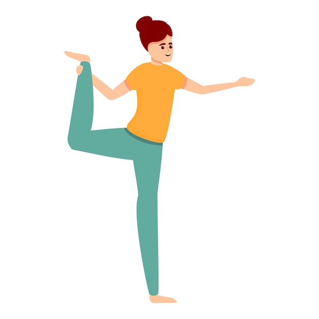 Icona di aerobica Pilates Cartoon di pilates aerobica icona vettoriale per il web design isolata su sfondo bianco