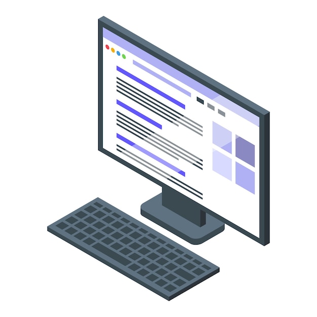 Icona di alimentazione del computer di classificazione Isometrica dell'icona vettoriale di alimentazione del computer di classificazione per il web design isolato su sfondo bianco