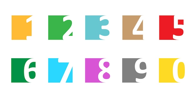 Icona di carattere numerico in stile piatto Illustrazione vettoriale tipografica su sfondo isolato Concetto commerciale di segnale tipografico numerico