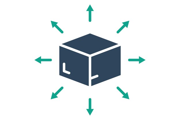 Icona di distribuzione solida