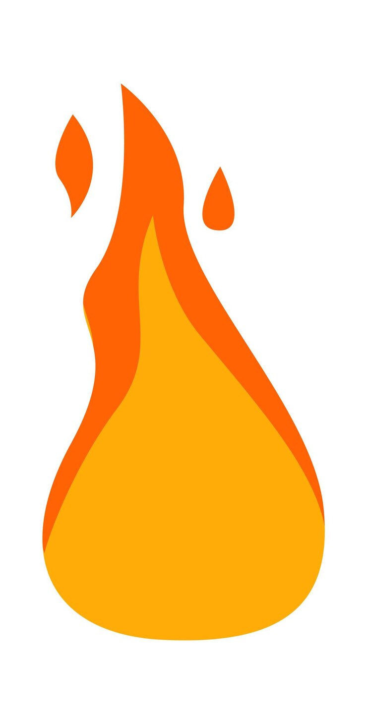 Vettore icona di fiamma o fuoco illustrazione vettoriale