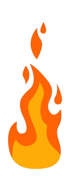 Icona di fiamma o fuoco Illustrazione vettoriale