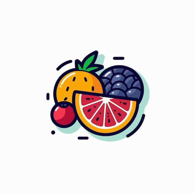 Icona di frutta con uno sfondo rosa