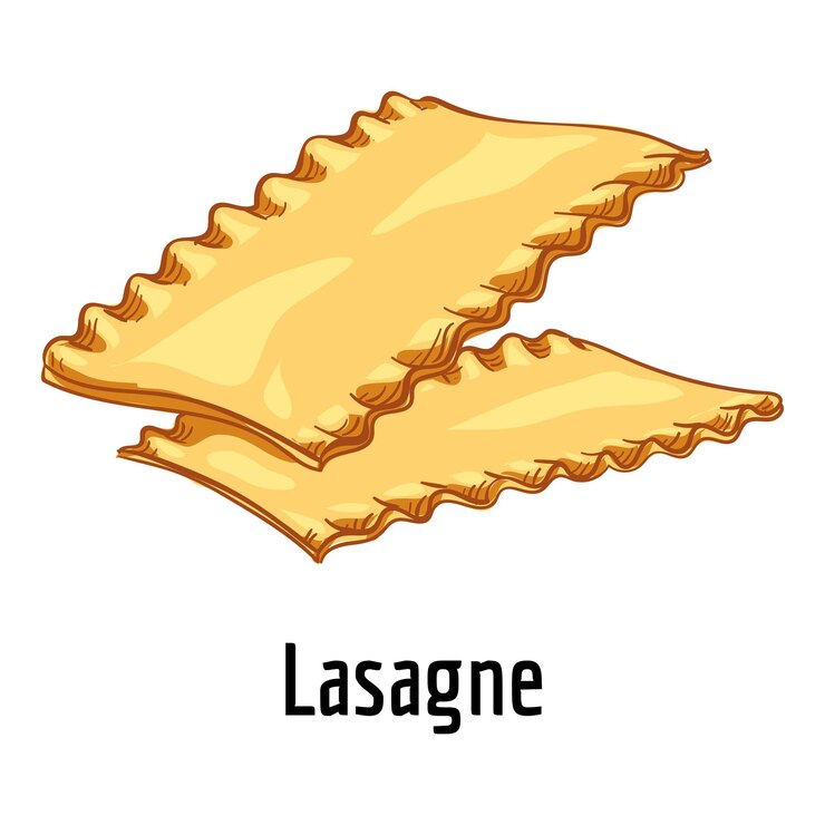 Vettore icona di lasagna caricatura di icona vettoriale di lasagna per il web design isolata su sfondo bianco