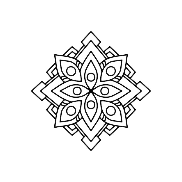 Icona di mandala di contorno.