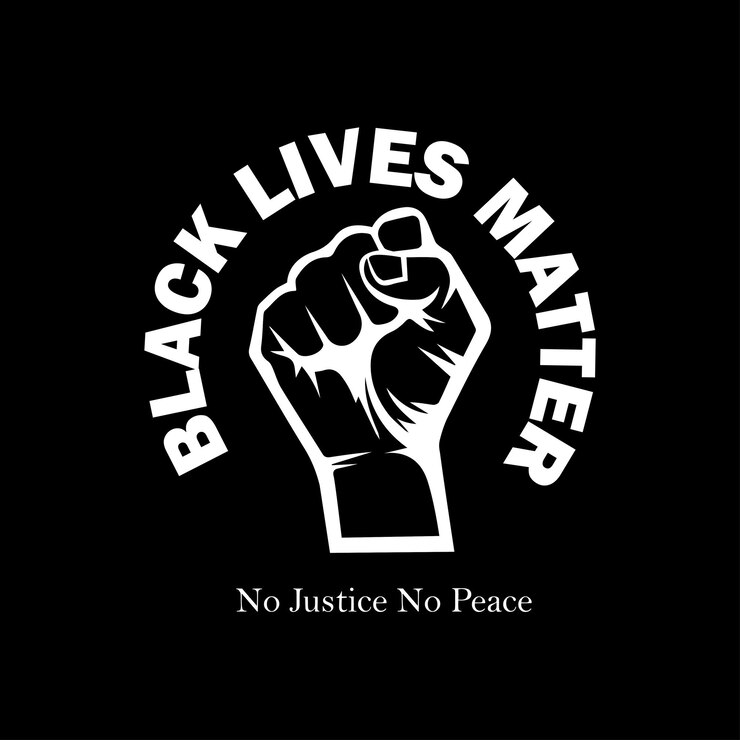 Vettore icona di materiale vivo nero. simbolo della mano forte. illustrazione vettoriale. niente razzismo persone di colore
