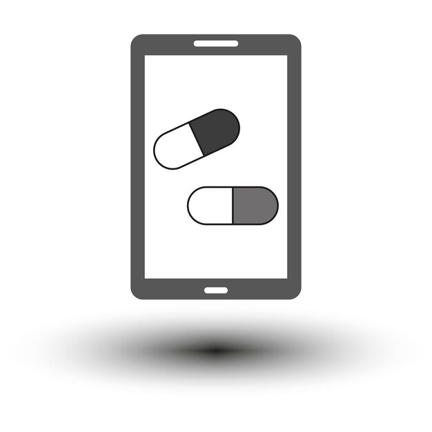 Icona di medicina online Illustrazione vettoriale EPS 10 Immagine di stock
