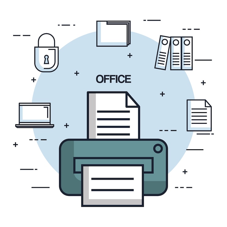 Vettore icona di office work paper copy copy work object