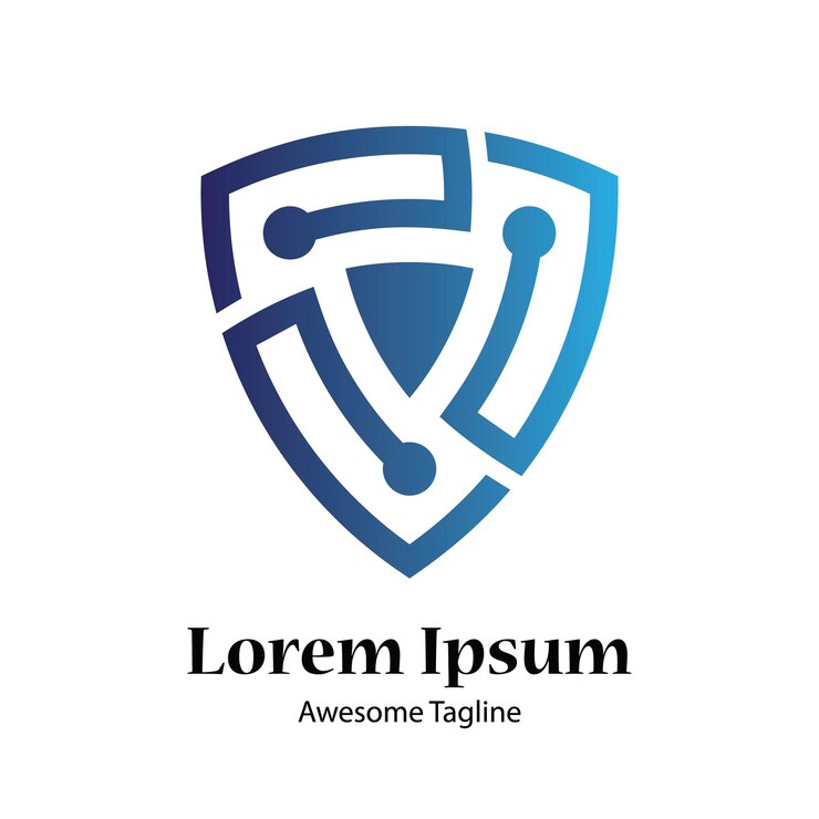 Icona di progettazione del logo astratto dello scudo creativo