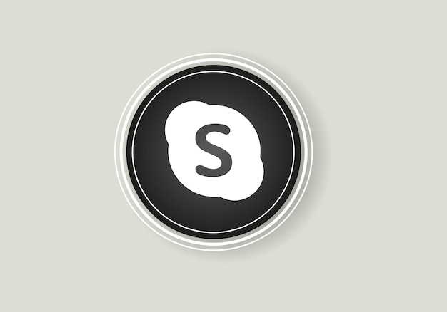 Icona di Skype stampata su carta Skype è un servizio di social networking online