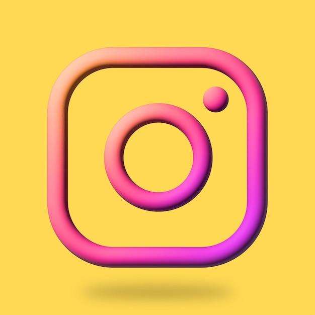 Icona di social media 3D