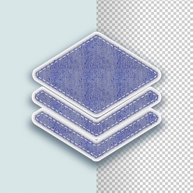 Icona di strati di consistenza denim con sfondo modificabile