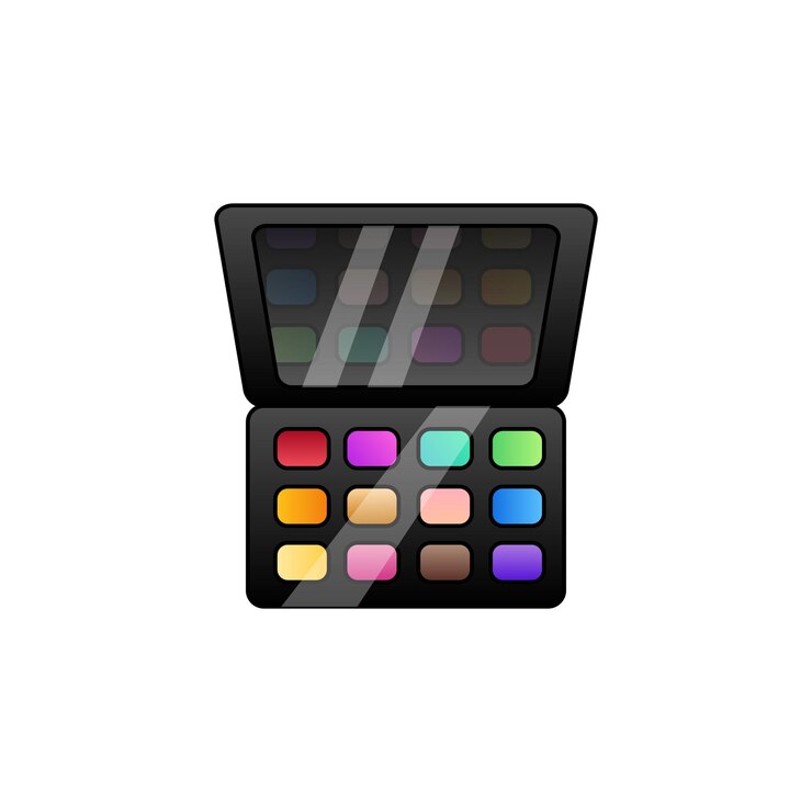 Vettore icona di vettore tavolozza trucco colorato