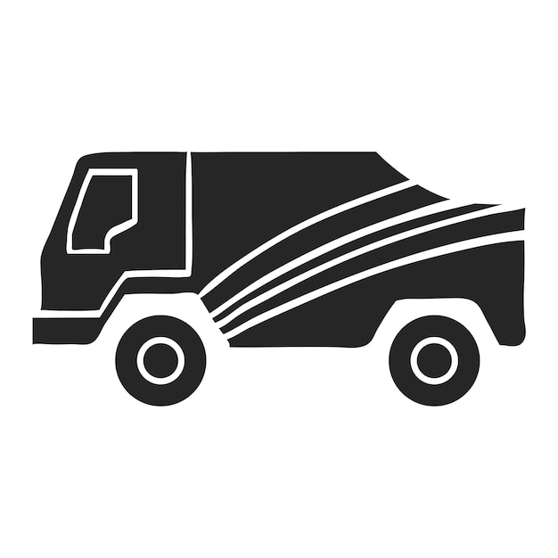 Icona disegnata a mano camion di rally