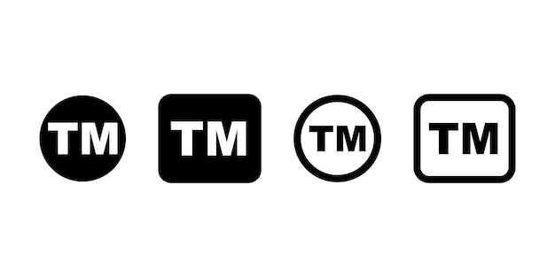 Icona diversa del marchio Astratto tm per la progettazione di app e Web Icona del vettore aziendale