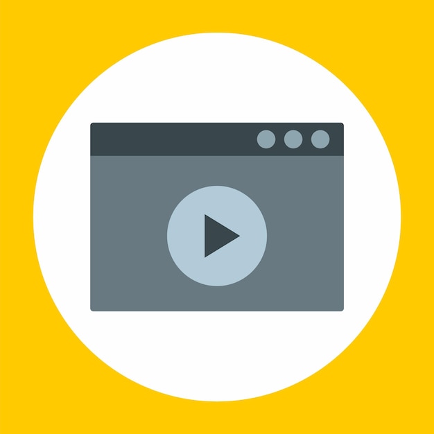 Icona file video Illustrazione piatta dell'icona vettoriale del file video per il web design