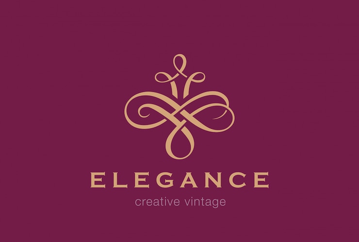 Vettore icona floreale logo vintage.