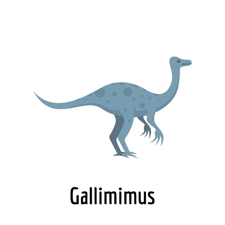 Vettore icona gallimimus illustrazione piatta dell'icona vettore gallimimus per il web