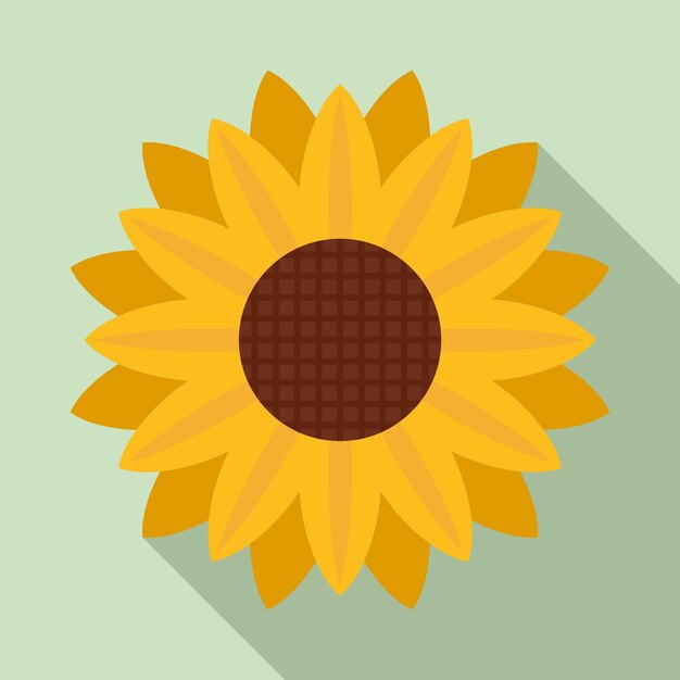 Icona girasole da giardino Illustrazione piatta dell'icona vettoriale girasole da giardino per il web design