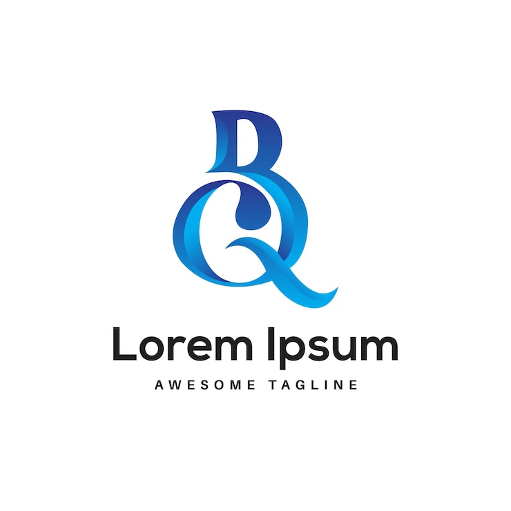 Vettore icona gratuita del design del logo della lettera bq di rahim stock designer