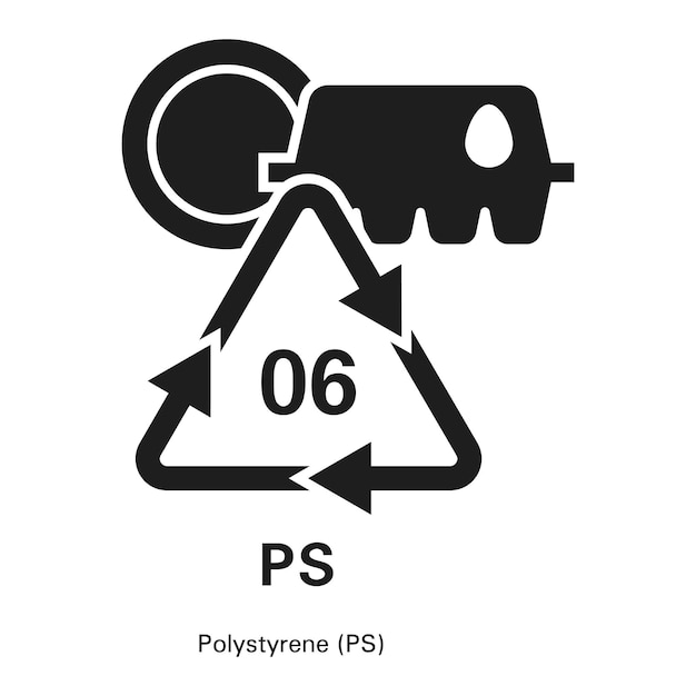 Icona in polistirene Semplice illustrazione dell'icona vettoriale in polistirene per il web design isolato su sfondo bianco