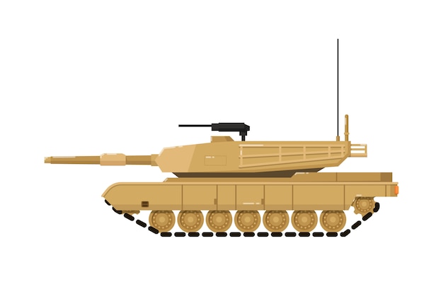 Icona isolata carro armato moderno di combattimento